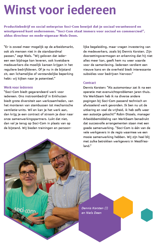 WerkSaam magazine Dennis Korsten